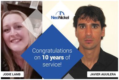 Congratulations to Jodie and Javier on 10 years of service!